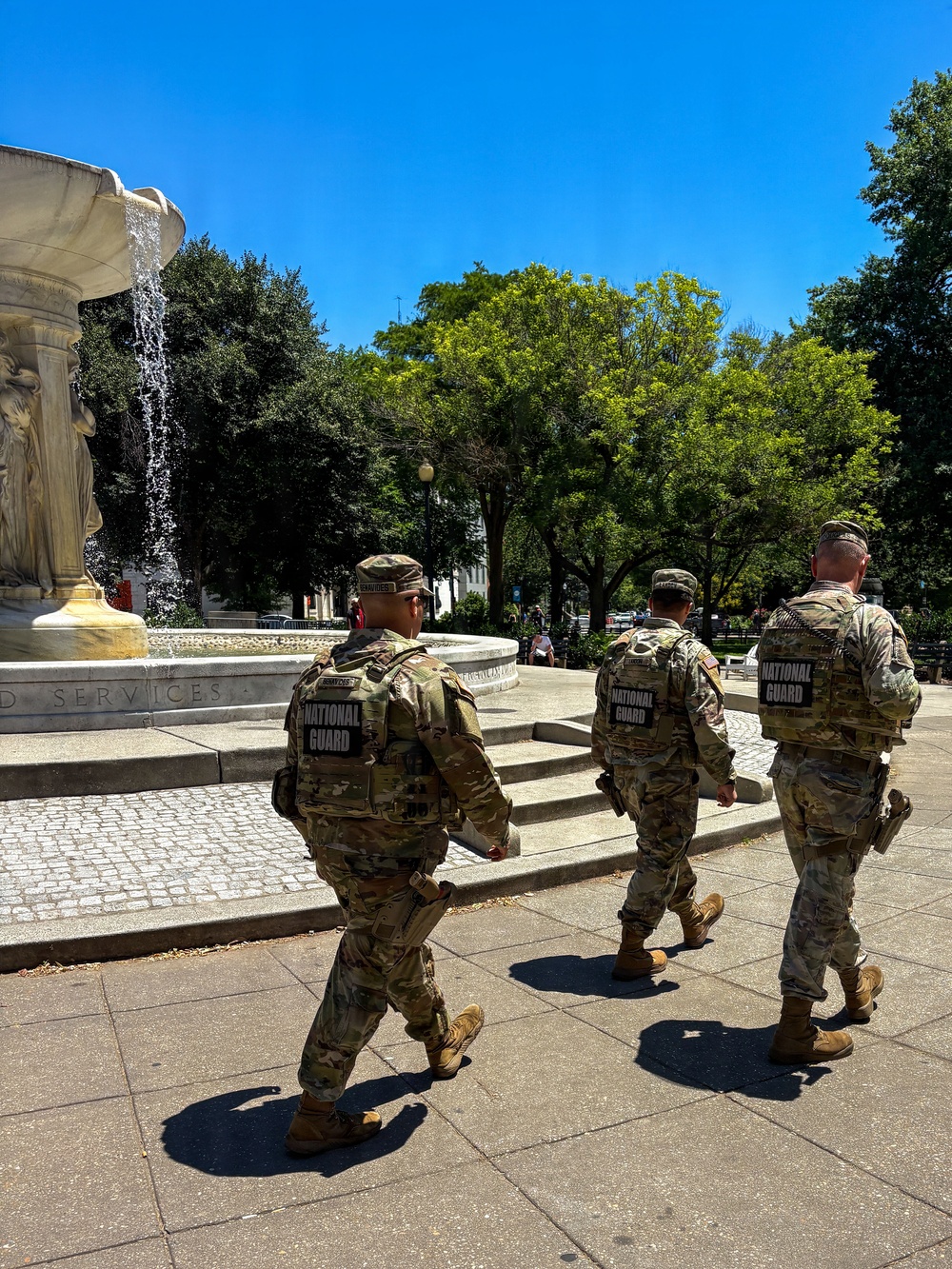 JTF-DC Patrols Near Restored Fountains