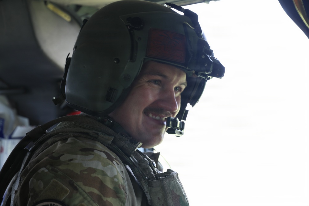 Bravo Company 2/147th Assault Helicopter Battalion conducts air movement operations