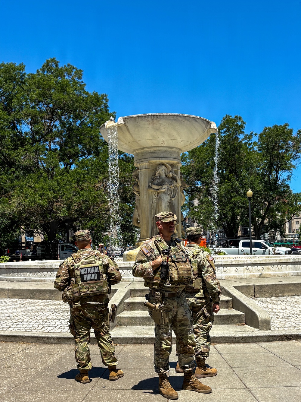 JTF-DC Patrols Near Restored Fountains