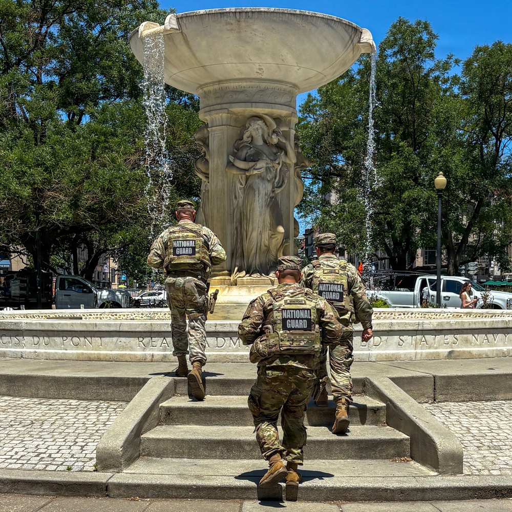 JTF-DC Patrols Near Restored Fountains