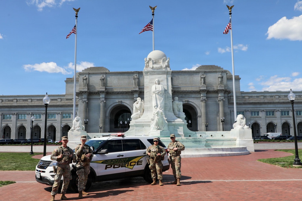 JTF-DC Patrol Near Renovated Fountains