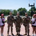 West Virginia National Guard Pose for a photo with civilians in Union Station