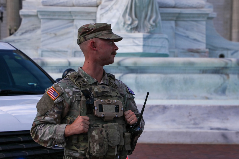 JTF-DC Patrol Near Renovated Fountains