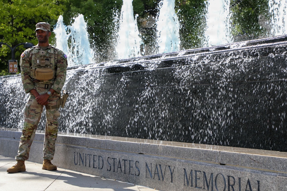 JTF-DC Patrol Near Renovated Fountains