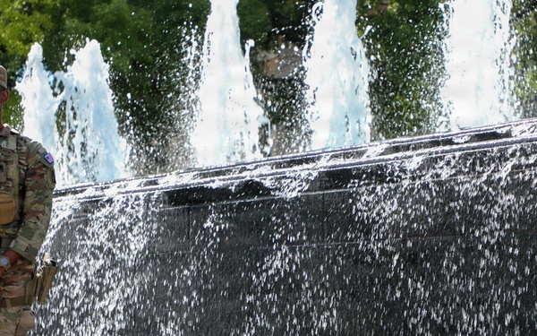 JTF-DC Patrol Near Renovated Fountains