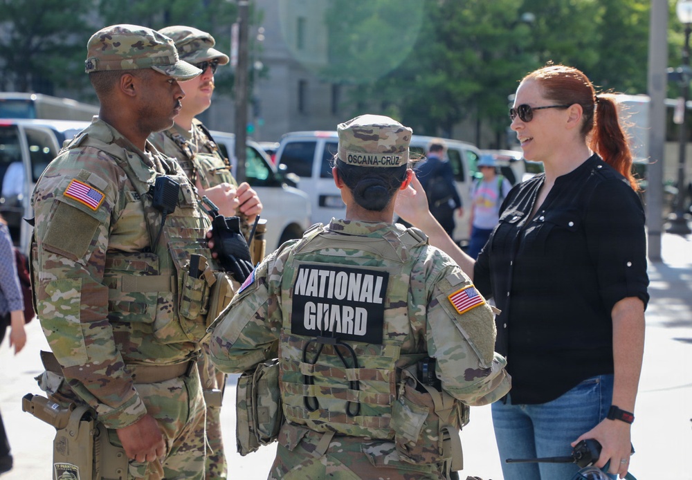 JTF-DC Patrol Near Renovated Fountains