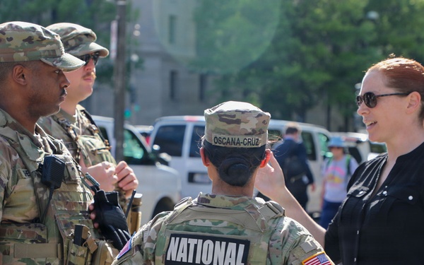 JTF-DC Patrol Near Renovated Fountains