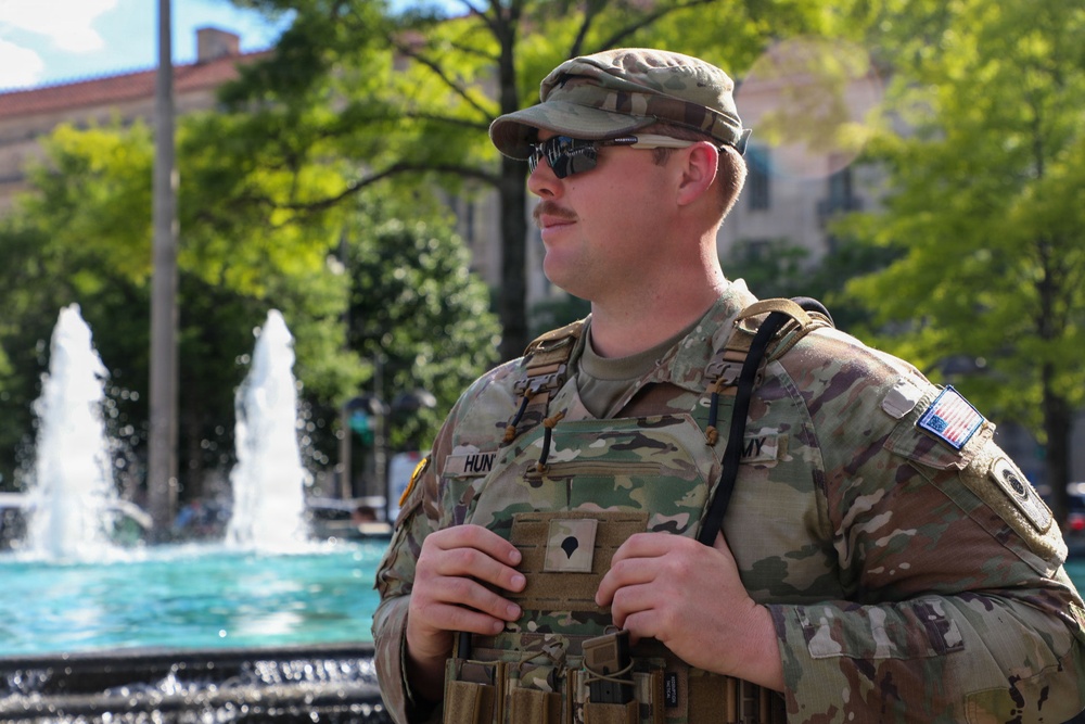 JTF-DC Patrol Near Renovated Fountains