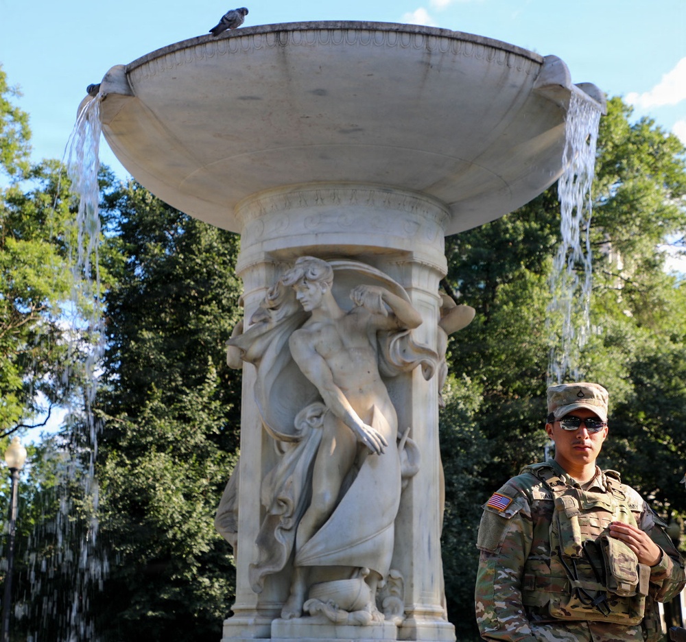 JTF-DC Patrol Near Renovated Fountains