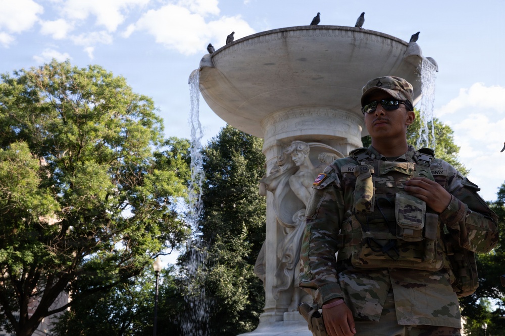 Arkansas National Guard Patrol at DuPont Circle In Washington