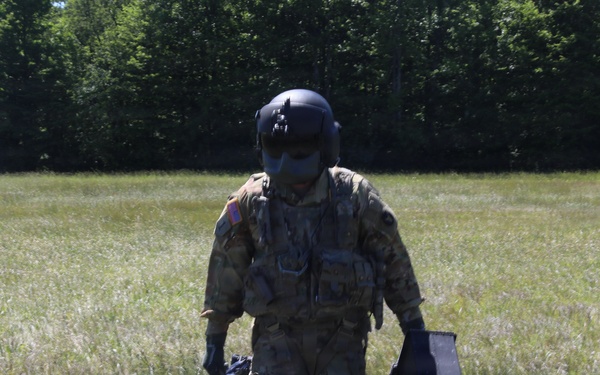 Bravo Company 2/147th Assult Helicopter Battalion conducts air movement operations