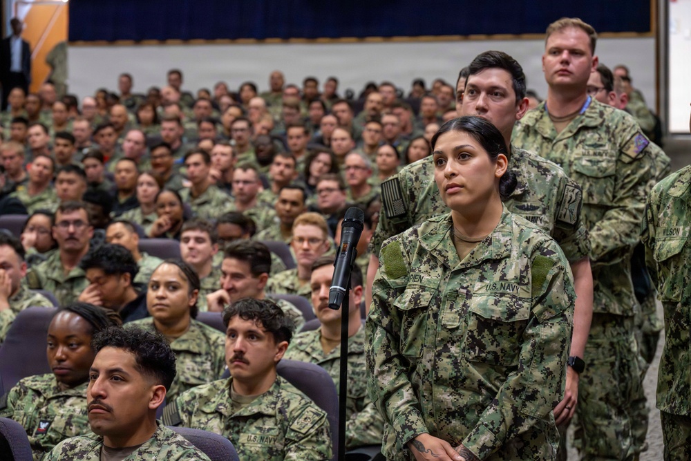 CNO and MCPON hold all-hands call on NAS Whidbey Island