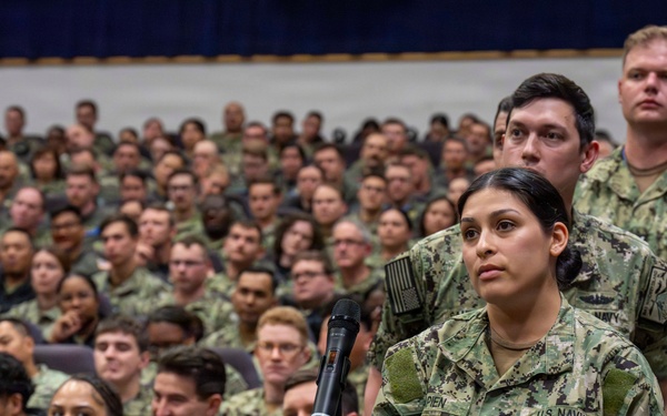 CNO and MCPON hold all-hands call on NAS Whidbey Island