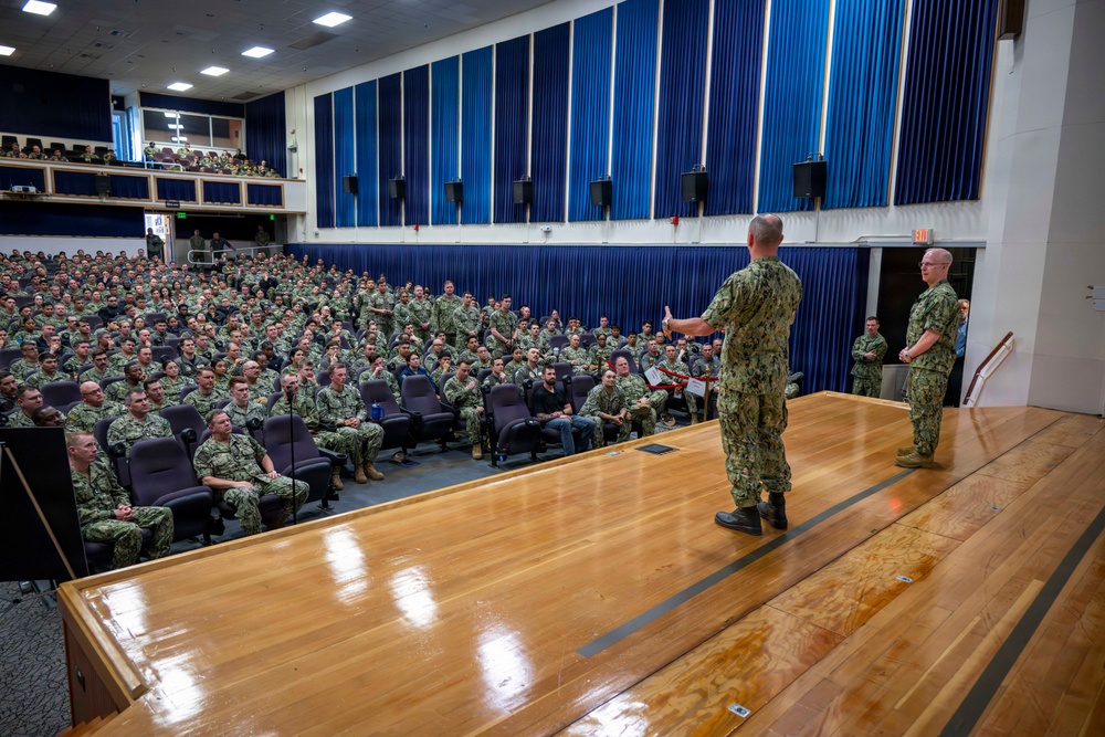 CNO and MCPON hold all-hands call on NAS Whidbey Island