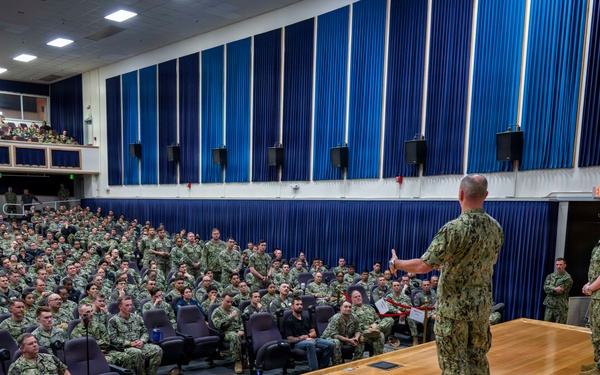 CNO and MCPON hold all-hands call on NAS Whidbey Island
