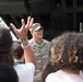 Soldiers from 6-37 Field Artillery Regiment hosts a static display for Humphreys Middle School