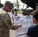 Soldiers from 6-37 Field Artillery Regiment hosts a static display for Humphreys Middle School