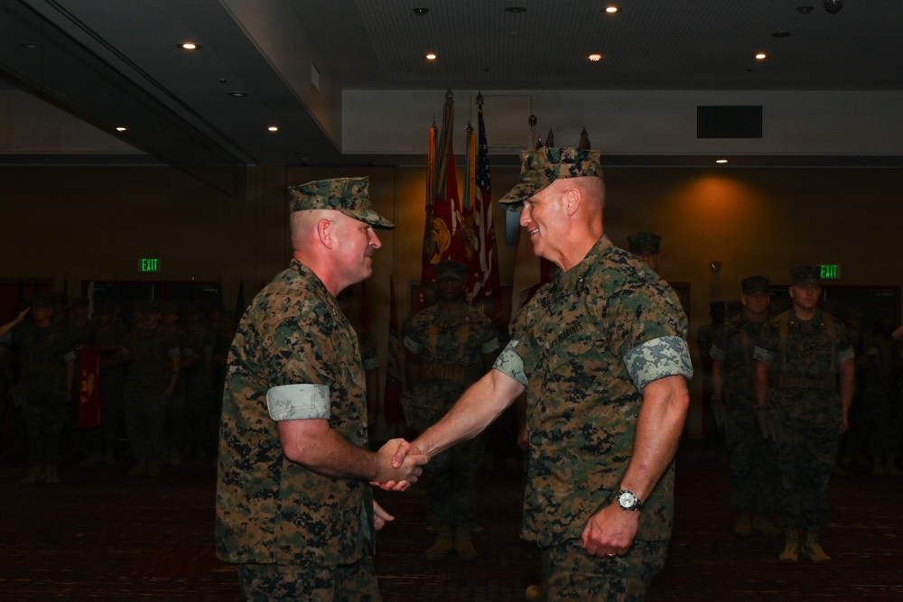 3rd Marine Logistics Group Holds Commanding General’s Change of Command Ceremony