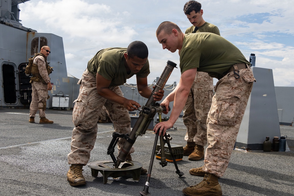 USS Portland Marines Conduct Routine Operations