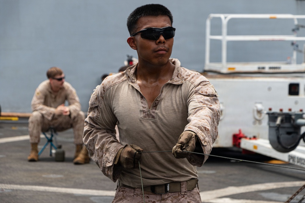 USS Portland Marines Conduct Routine Operations