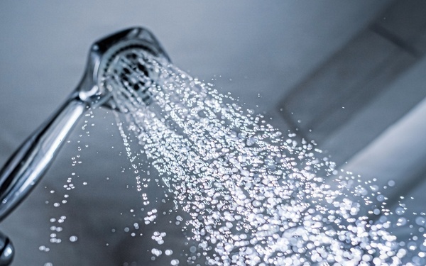 Showerhead water graphic