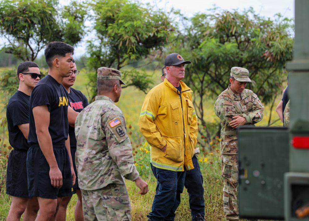 Hawaii Army National Guard firefighters conduct joint emergency response training on Maui