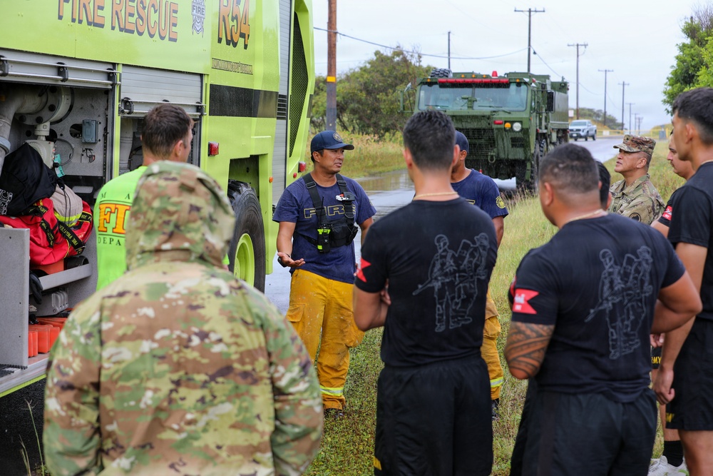 Hawaii Army National Guard firefighters conduct joint emergency response training on Maui
