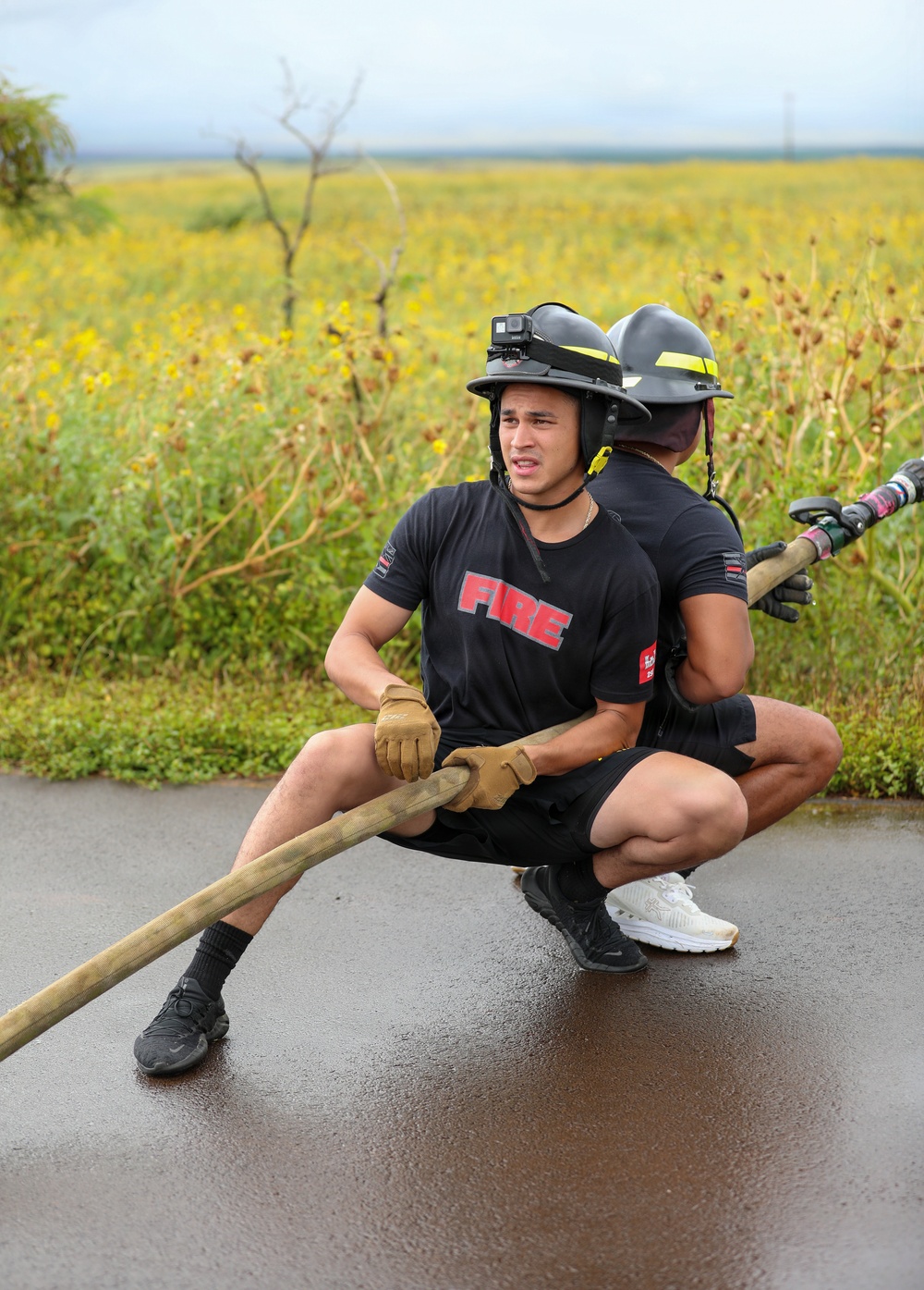 Hawaii Army National Guard firefighters conduct joint emergency response training on Maui