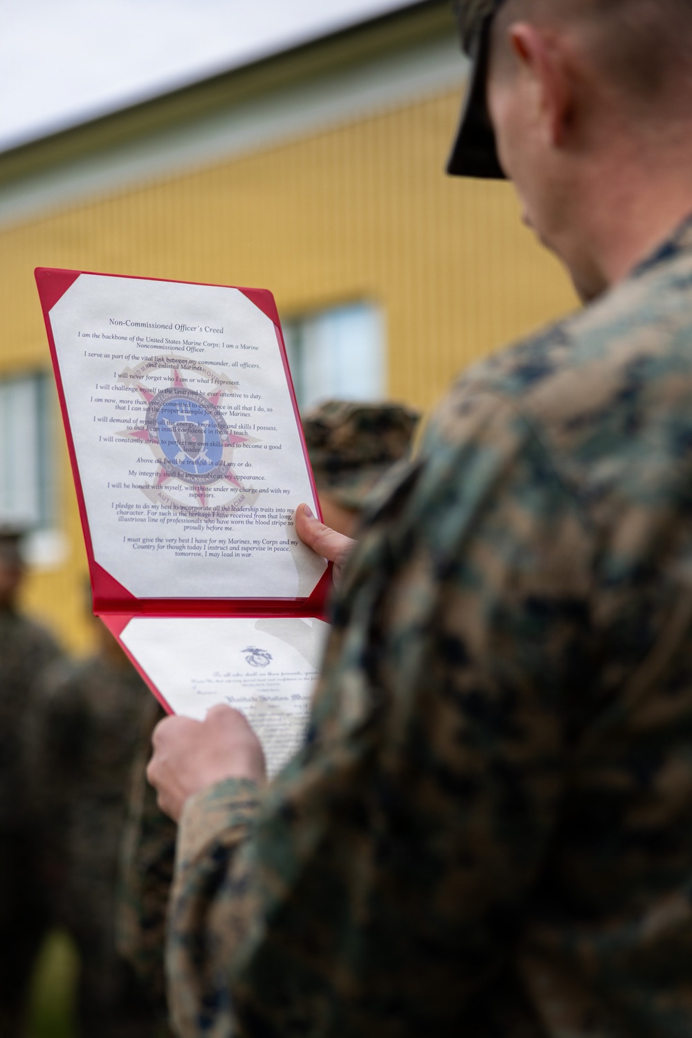 U.S. Marines receive promotions in Sweden