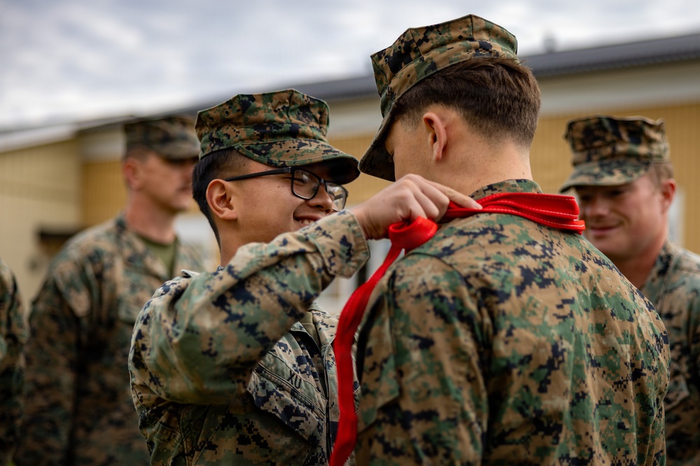 U.S. Marines receive promotions in Sweden