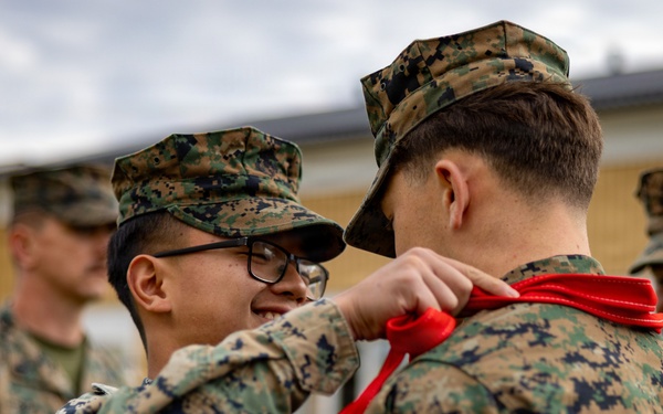 U.S. Marines receive promotions in Sweden