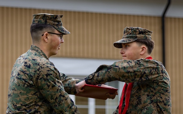 U.S. Marines receive promotions in Sweden