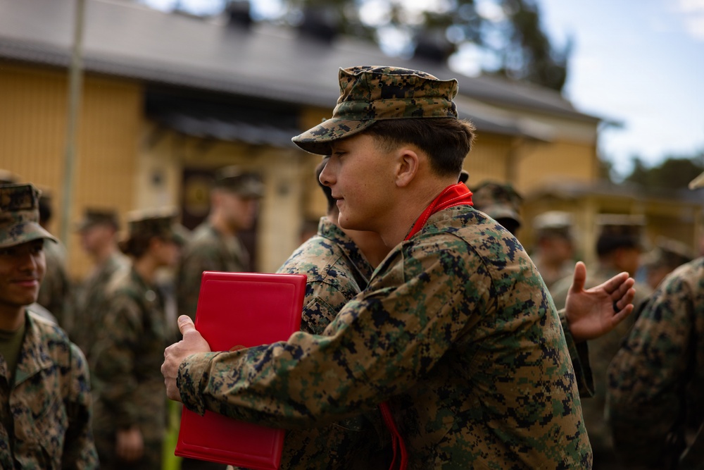 U.S. Marines receive promotions in Sweden