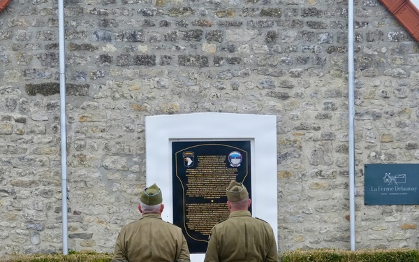 101st Airborne Division Honors D-Day Fallen at La Ferme Delaunay Memorial