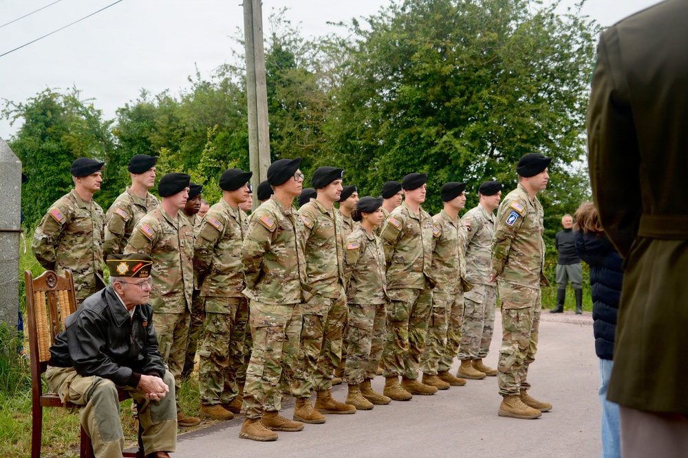 101st Airborne Division Honors D-Day Fallen at La Ferme Delaunay Memorial