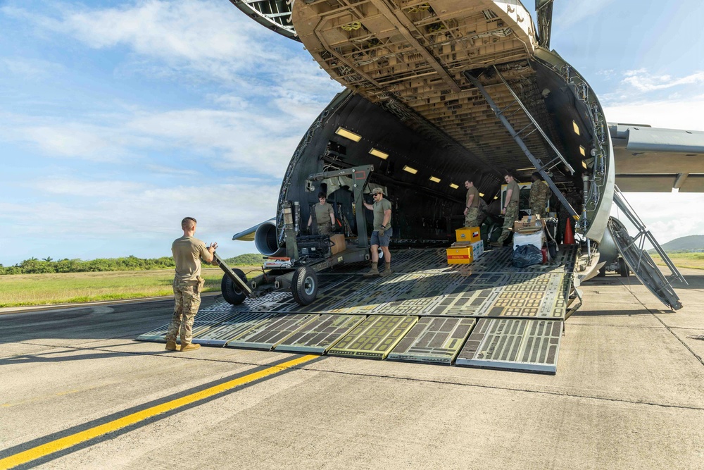 LCF-24 and 346th AEW offload cargo in Puerto Rico