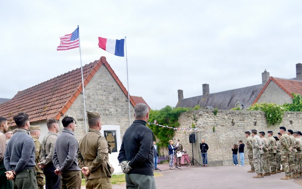 101st Airborne Division Honors D-Day Fallen at La Ferme Delaunay Memorial