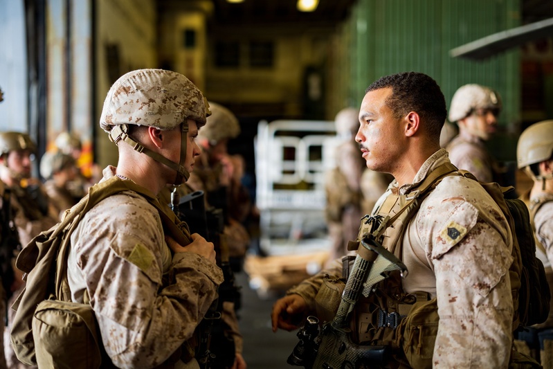 11th MEU Marines, Sailors Conduct Detainee Handling Training Aboard USS Boxer
