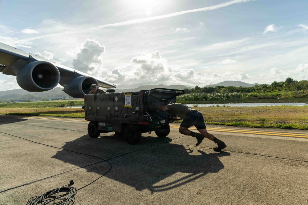 LCF-24 and 346th AEW offload cargo in Puerto Rico
