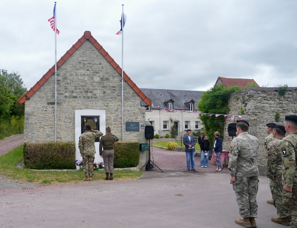 101st Airborne Division Honors D-Day Fallen at La Ferme Delaunay Memorial