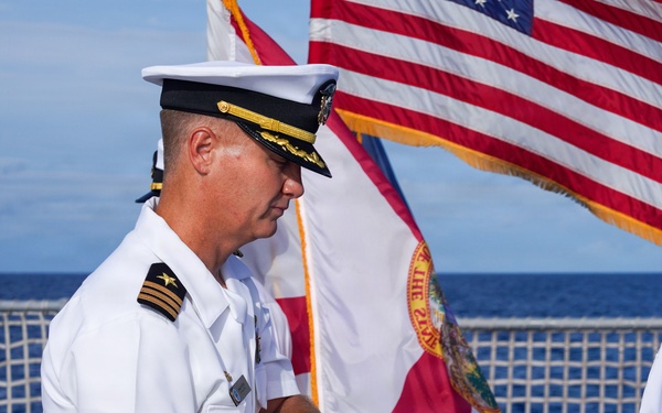 USS Cooperstown Holds a Burial at Sea Ceremony