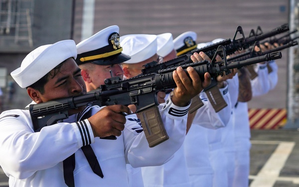 USS Cooperstown Holds a Burial at Sea Ceremony