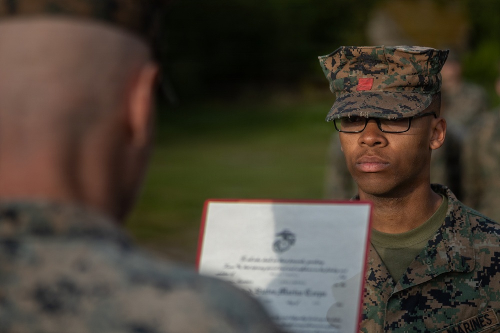 U.S. Marines receive promotions in Sweden