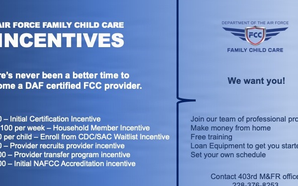 Childcare resources support readiness for 403rd Wing Reservists
