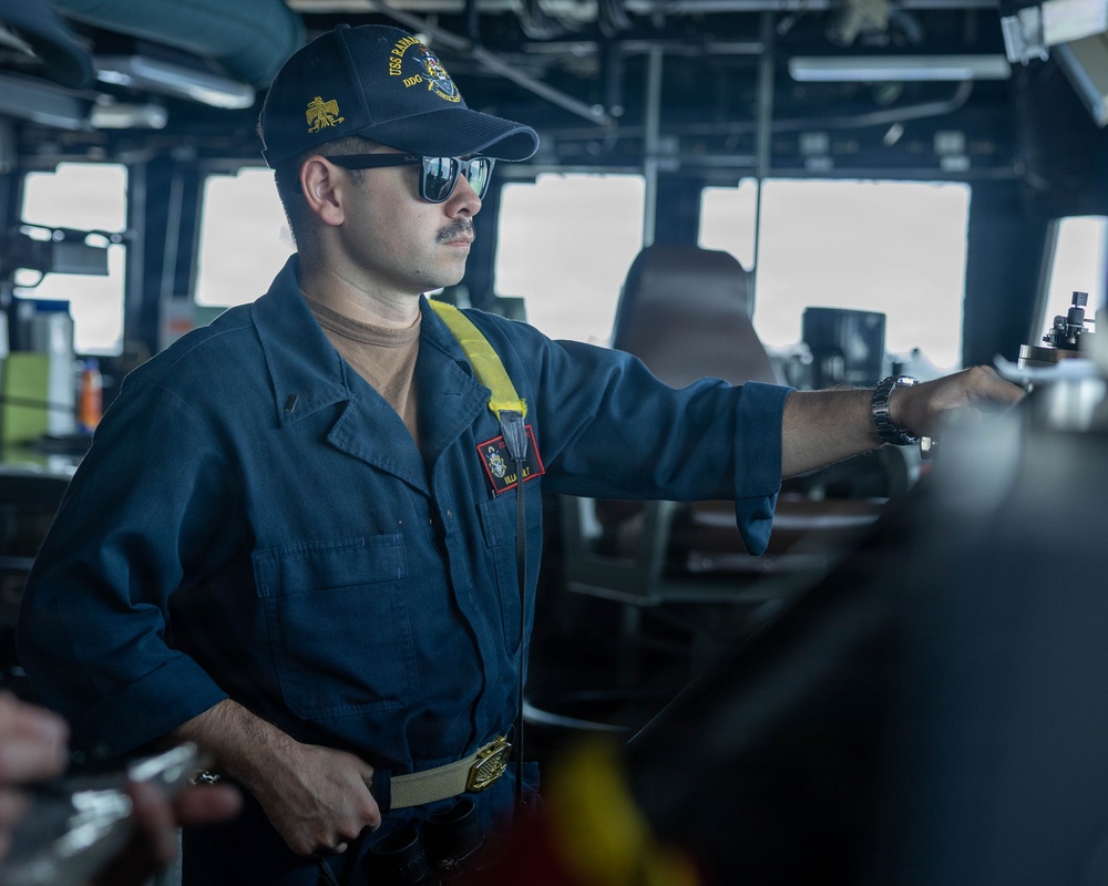 USS Rafael Peralta Patrols Arabian Sea