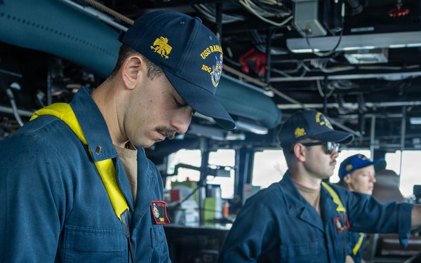 USS Rafael Peralta Patrols Arabian Sea