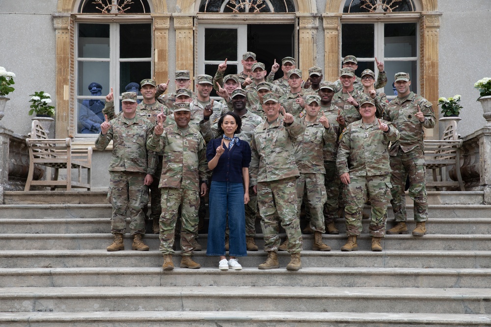 1st Infantry Division Soldiers Visit Normandy Institute Ahead of D-Day Commemoration