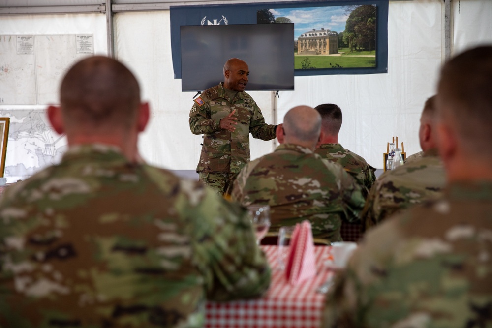 1st Infantry Division Soldiers Visit Normandy Institute Ahead of D-Day Commemoration