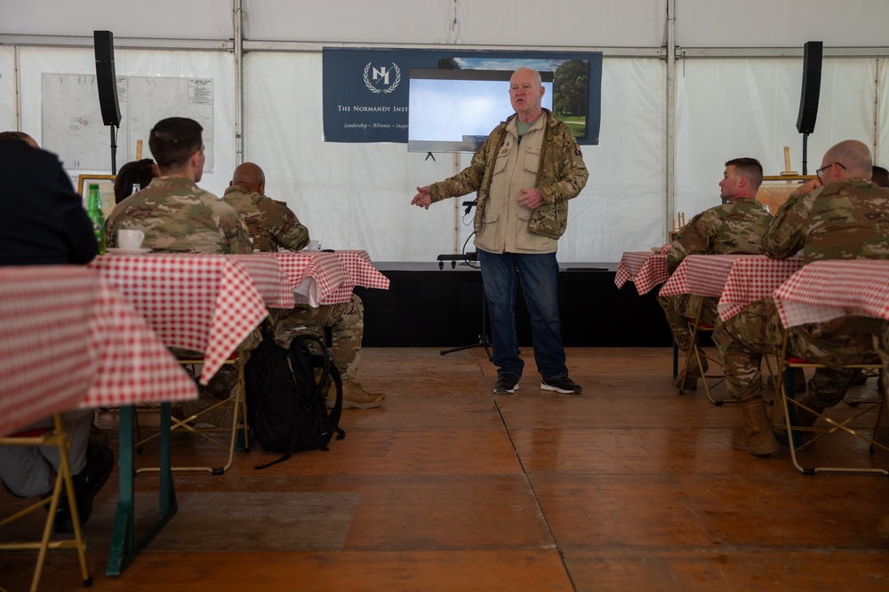 1st Infantry Division Soldiers Visit Normandy Institute Ahead of D-Day Commemoration