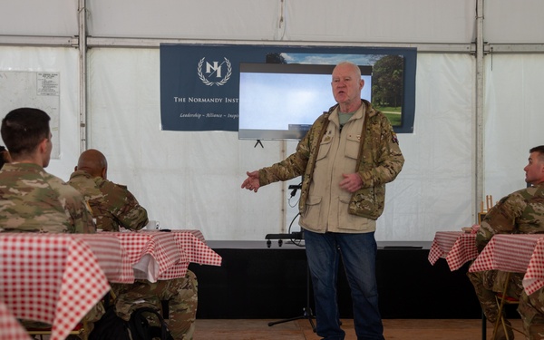 1st Infantry Division Soldiers Visit Normandy Institute Ahead of D-Day Commemoration